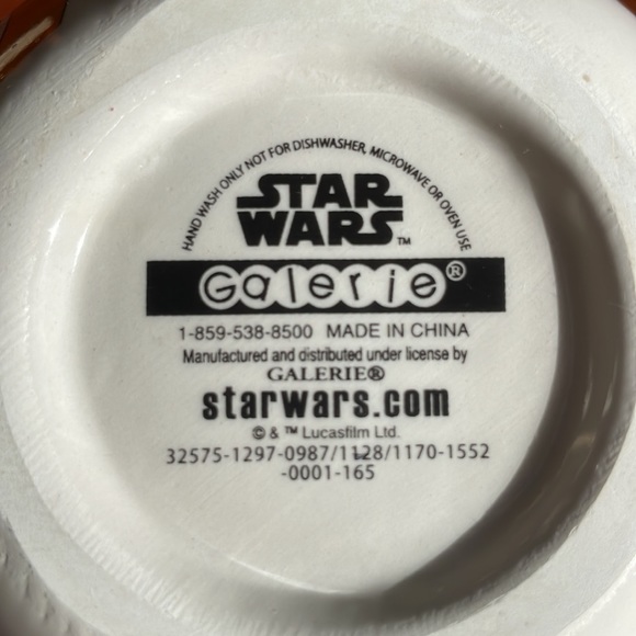 Star Wars BB-8 Robot Droid Disney 16 oz Ceramic Mug Cup White Orange by Galerie - Picture 6 of 8